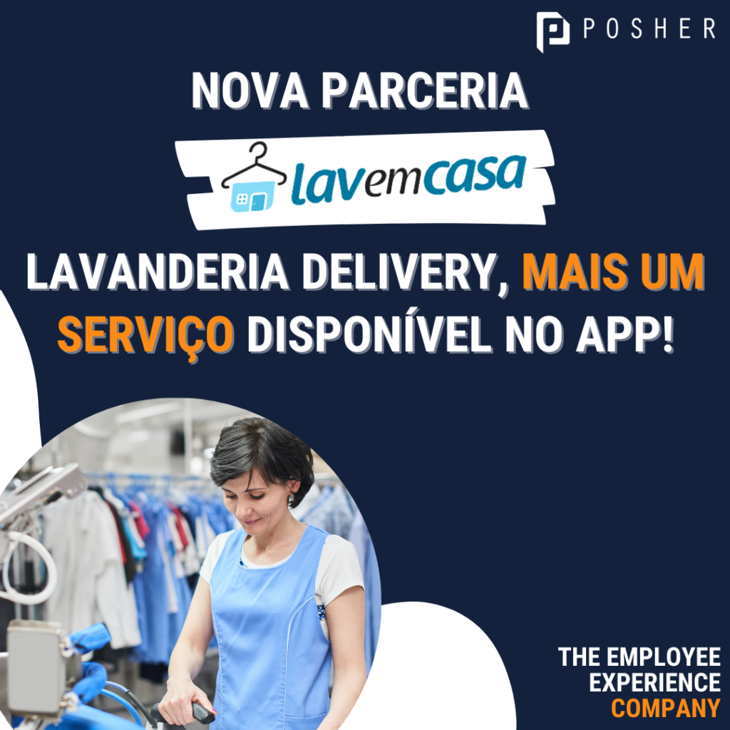 Lavanderia delivery pelo app da POSHER