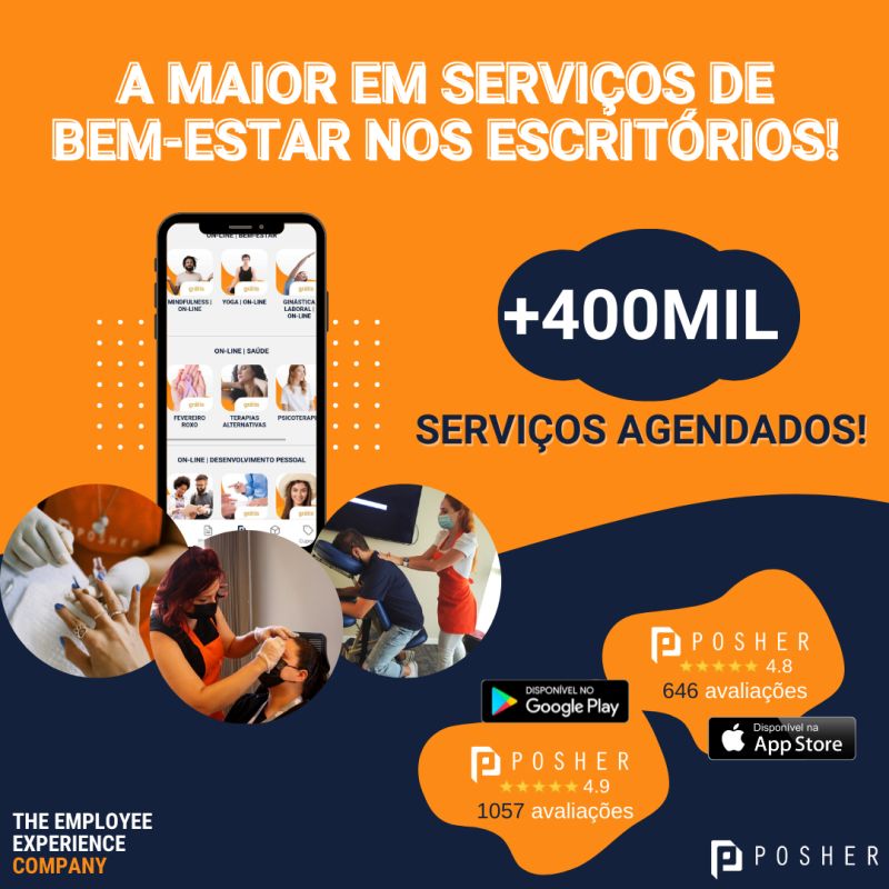 POSHER é a maior empresa de serviços de bem-estar nos escritórios do Brasil
