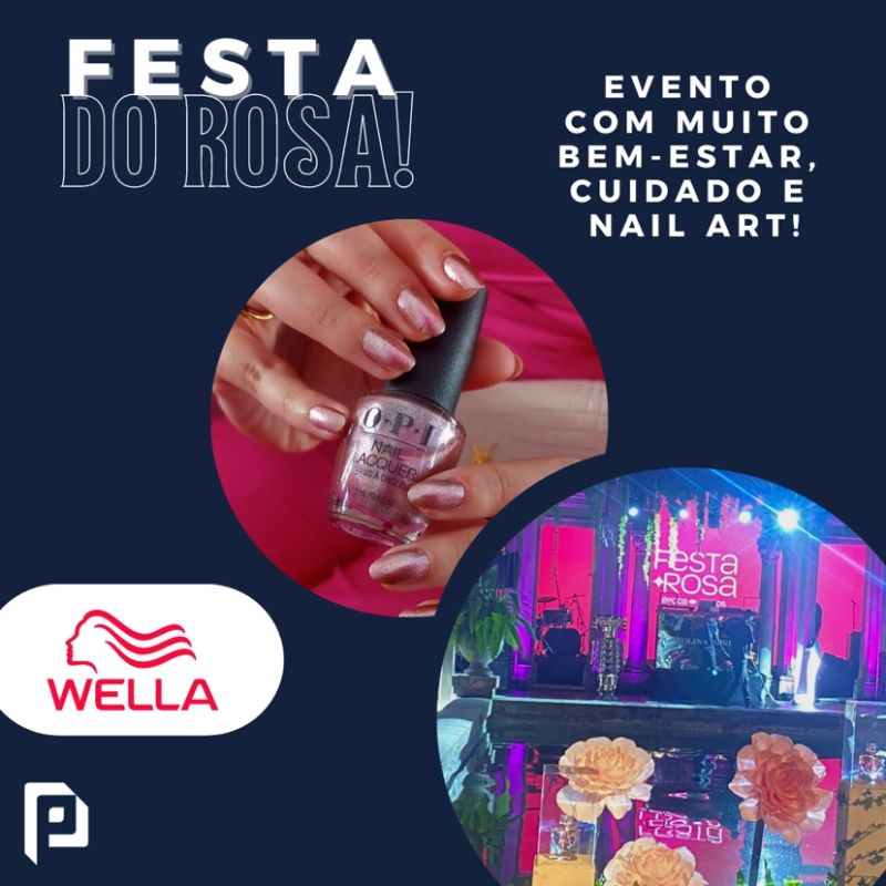 POSHER na Festa do Rosa fazendo manicure para os participantes!