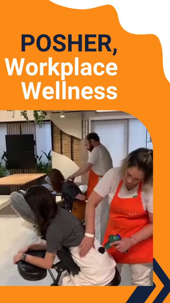 Que tal levar mais bem-estar para o seu ambiente de trabalho? Fale com a gente: comercial@posherapp POSHER, Workplace Wellness.