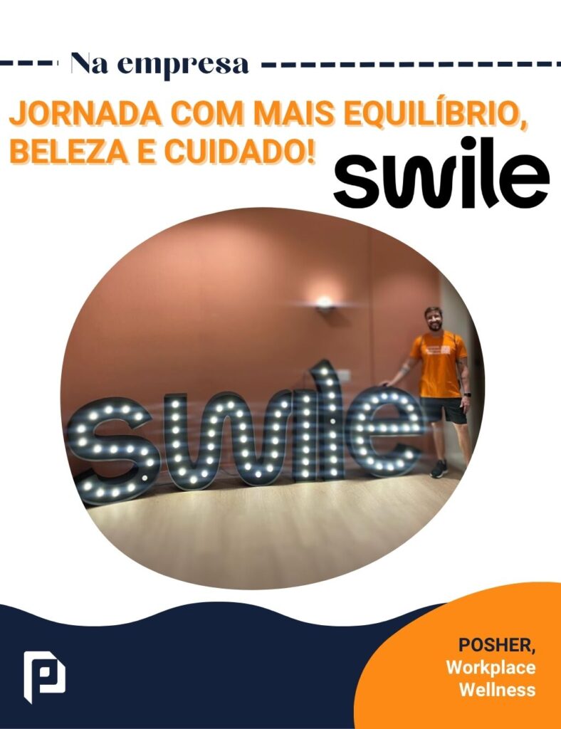 Na @swilebrasil, bem-estar vai além dos benefícios tradicionais. Com os serviços de manicure, alongamento e meditação da POSHER realizados no escritório, os colaboradores têm momentos de cuidado no meio da rotina.