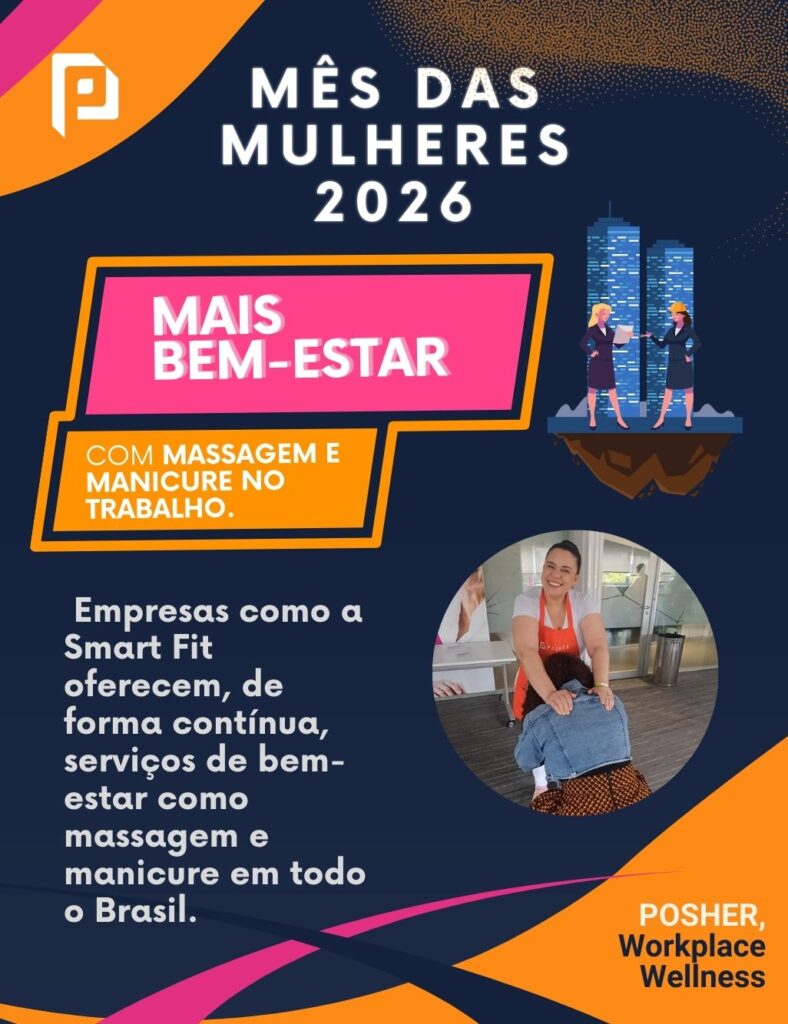 Março é o mês de celebrar quem faz a diferença todos os dias. O Mês das Mulheres é a oportunidade ideal para levar bem-estar, cuidado e reconhecimento para dentro das empresas, com ações que prioriza de verdade a saúde de quem está no centro de tudo: as pessoas.