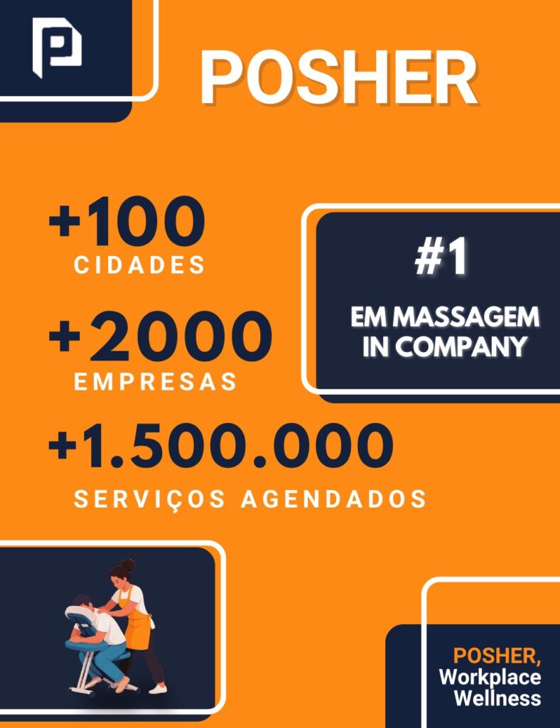 A POSHER faz serviços como quick massage, ginástica laboral, grupos de corrida e outras atividades para promover a qualidade de vida do colaborador no próprio ambiente de trabalho.