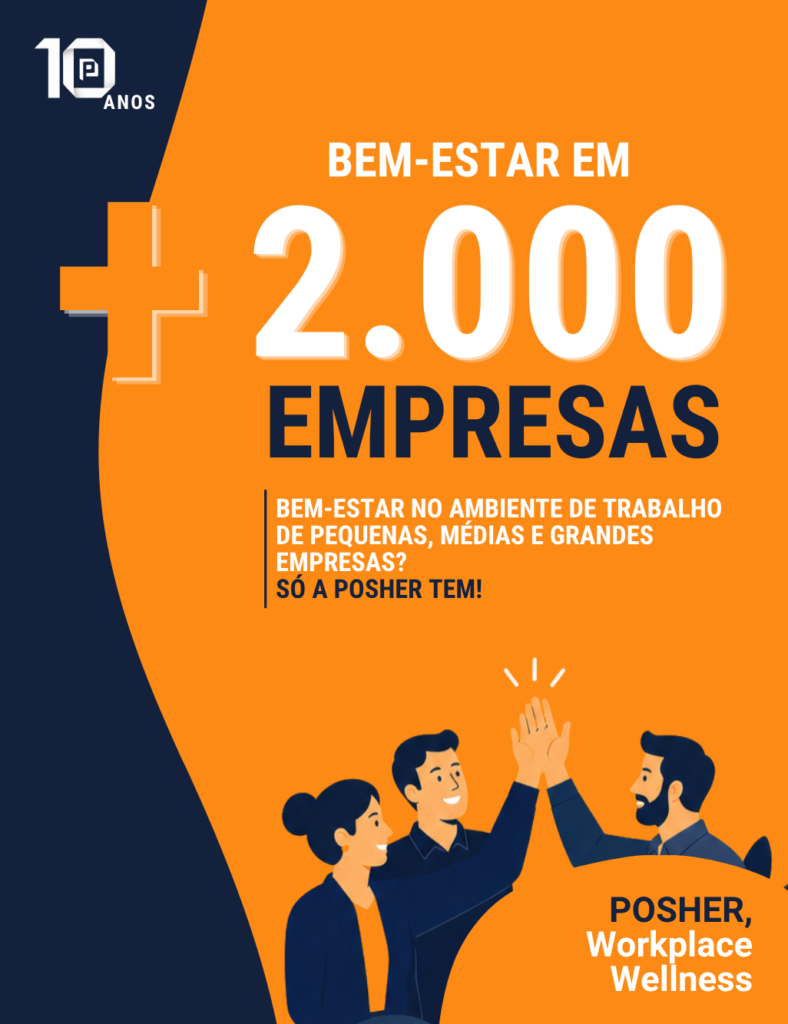 Há 10 anos, a POSHER leva saúde e bem-estar para dentro das empresas, transformando a experiência dos colaboradores por meio de serviços como massagem, ginástica laboral, grupos de corrida, exames e até manicure.